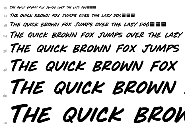Play Time font waterfall